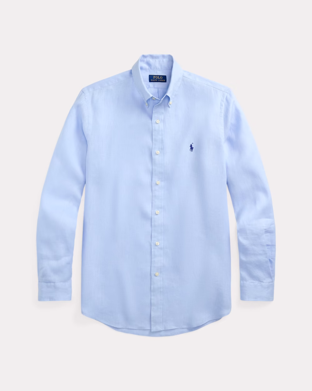 Fit Linen Shirt Navy Blue - Image 3